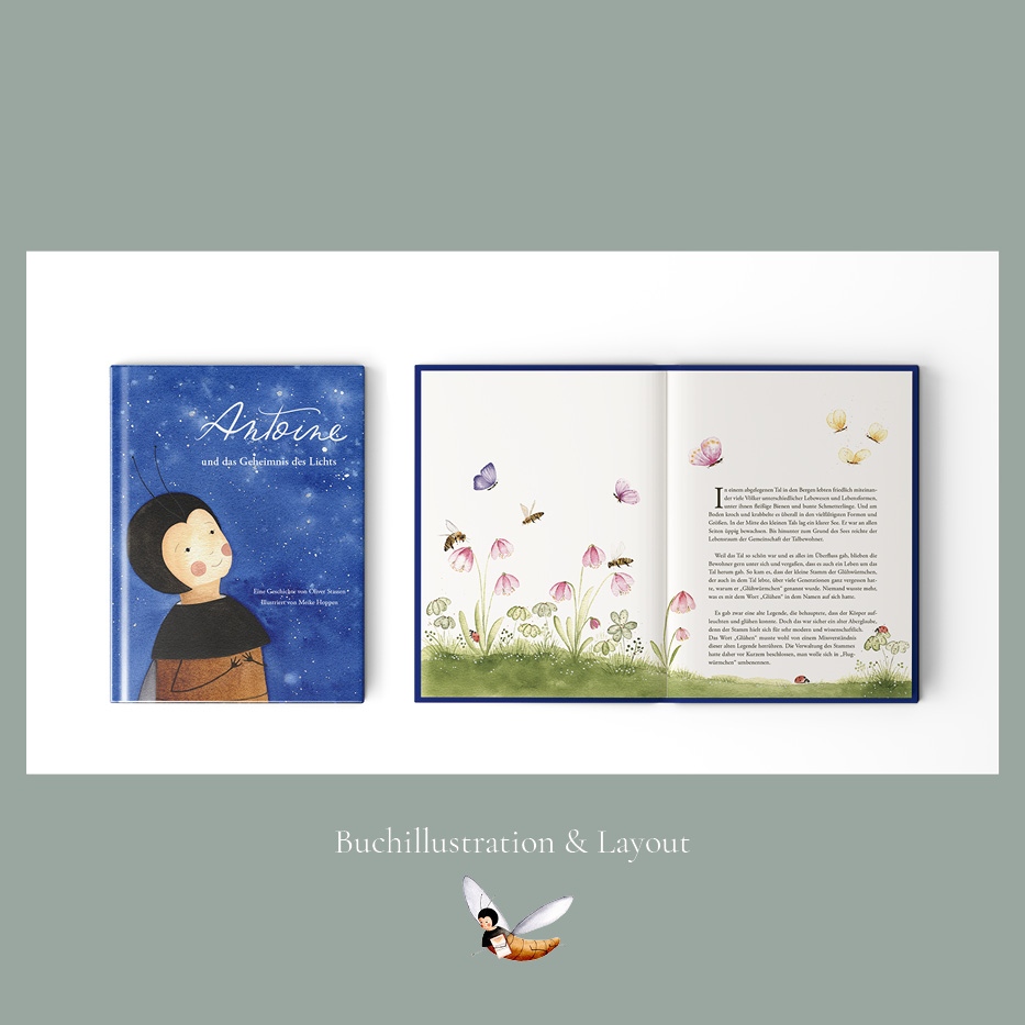Buchgestaltung Antoine und das Geheimnis des Lichts